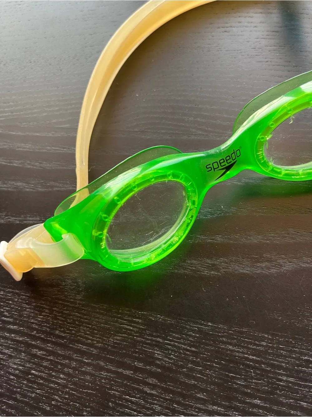 Speedo Swim Goggles Lot of 2 Green Blue Youth/Kids Clear Lens Adjustable
